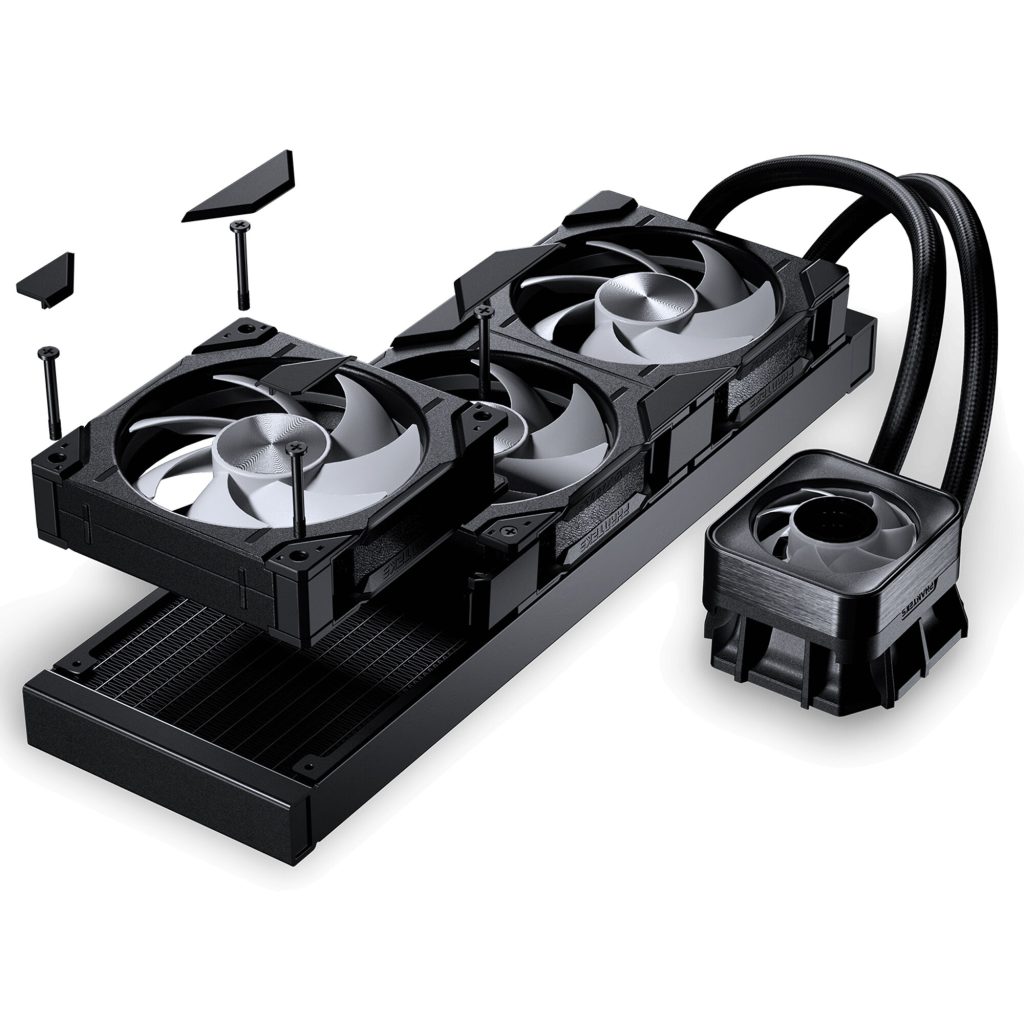 Phanteks GLACIER ONE 360D30 X2 DRGB AiO Water Cooling System - 360mm, Black : image 9