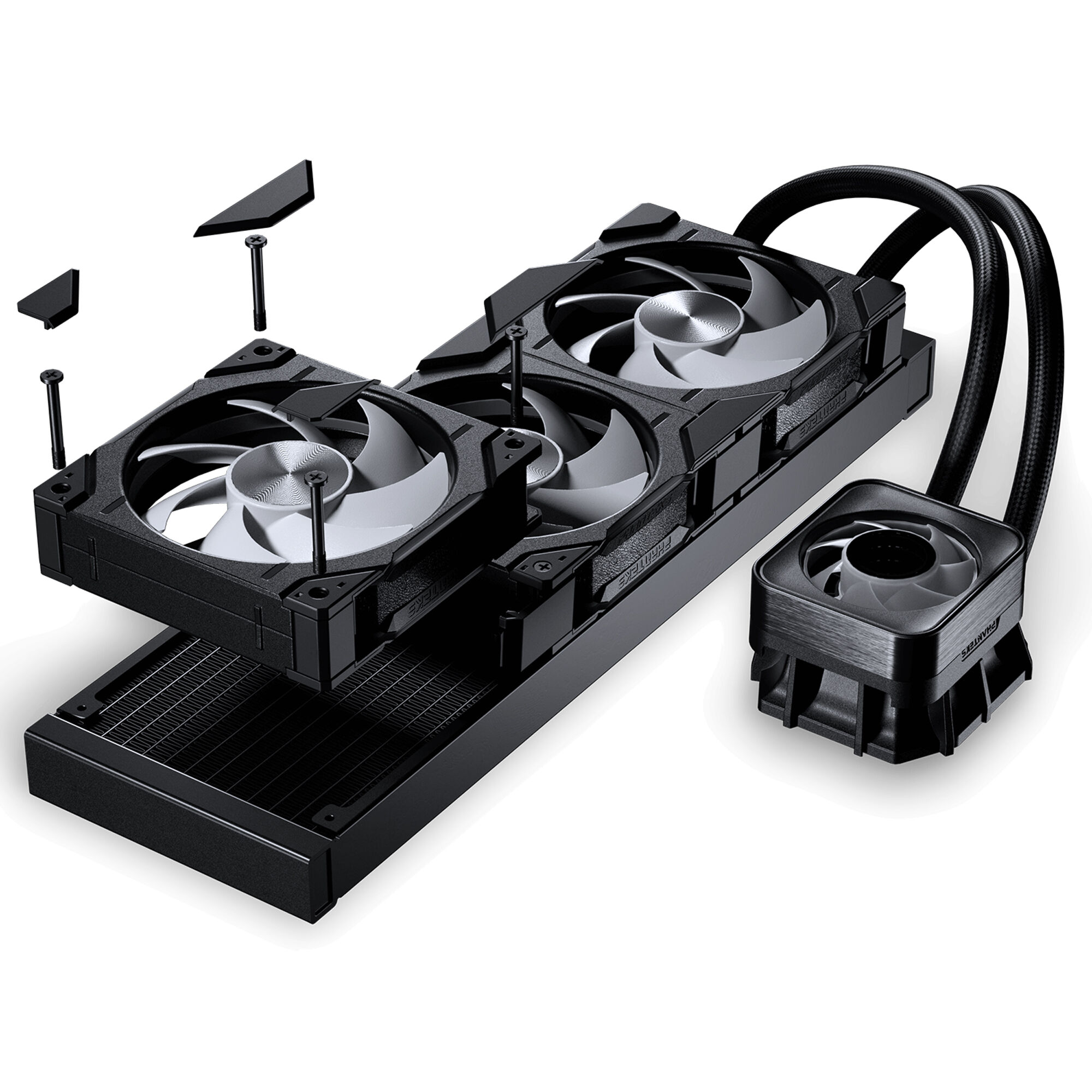 Phanteks GLACIER ONE 360D30 X2 DRGB AiO Water Cooling System - 360mm, Black : image 9