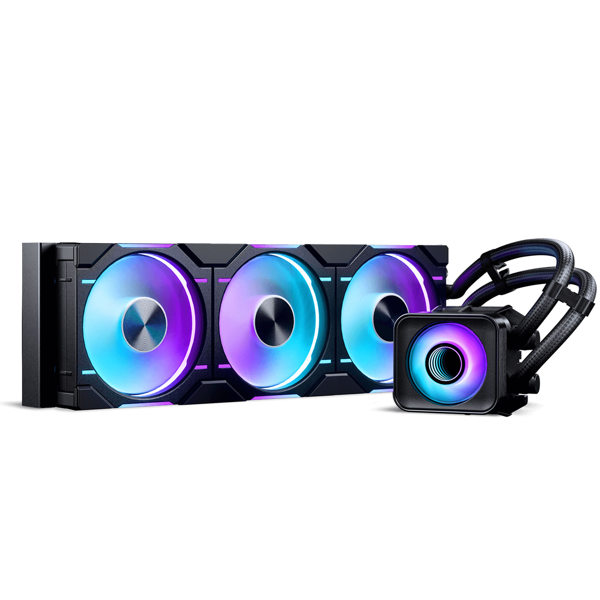 Phanteks GLACIER ONE 360D30 X2 DRGB AiO Water Cooling System - 360mm, Black : image 1