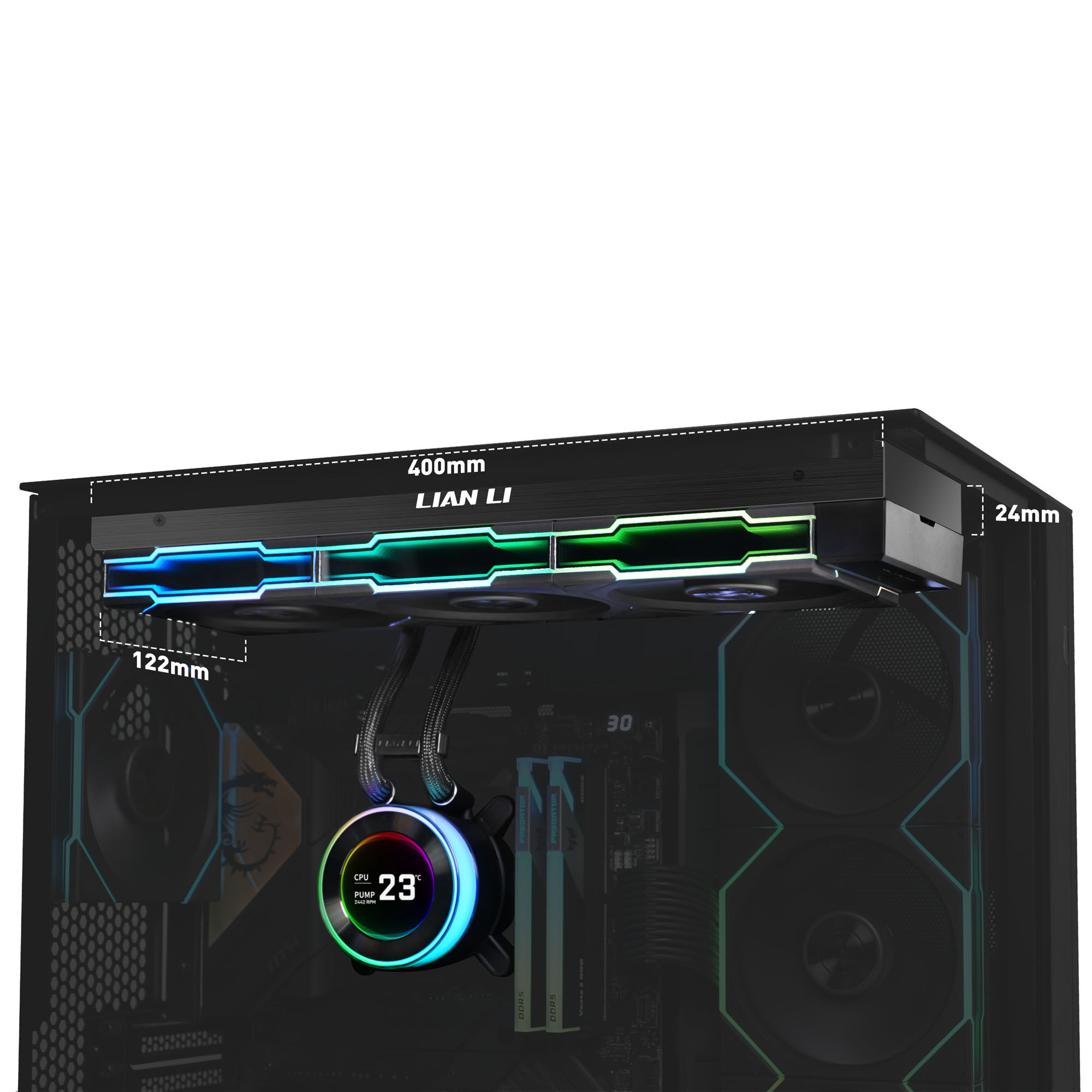 Lian Li HYDROSHIFT II LCD-C 360TL ARGB AiO water cooler - black