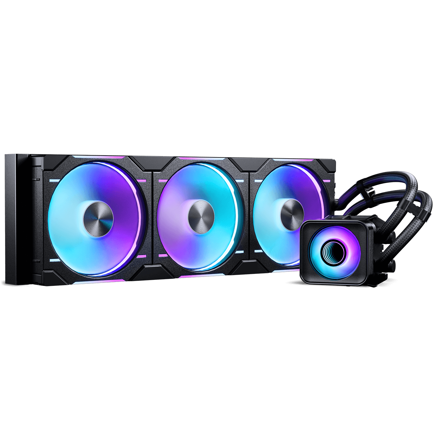 PHANTEKS Glacier One 420D30 X2 DRGB AiO Water Cooling System - 420mm, Black