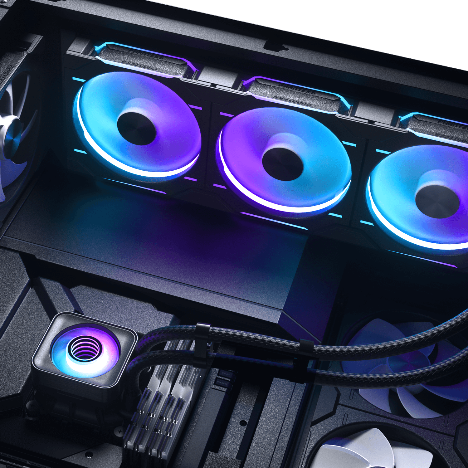 PHANTEKS Glacier One 420D30 X2 DRGB AiO Water Cooling System - 420mm, Black