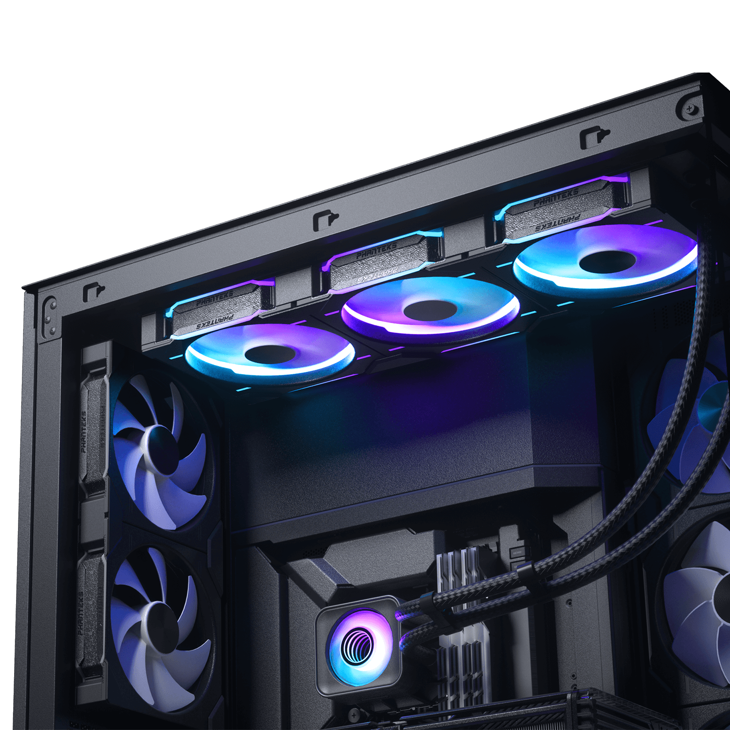 PHANTEKS Glacier One 420D30 X2 DRGB AiO Water Cooling System - 420mm, Black