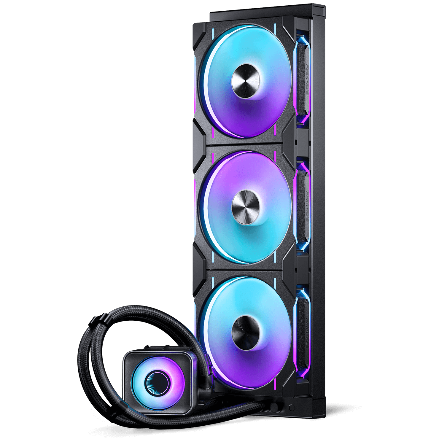 PHANTEKS Glacier One 420D30 X2 DRGB AiO Water Cooling System - 420mm, Black