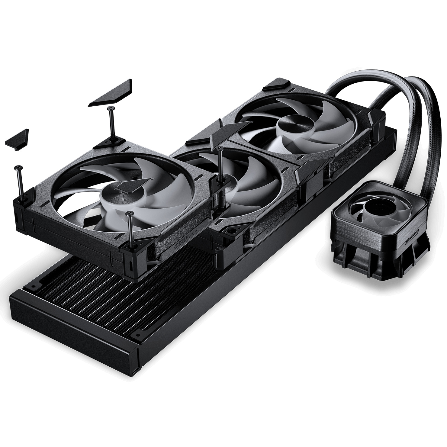 PHANTEKS Glacier One 420D30 X2 DRGB AiO Water Cooling System - 420mm, Black
