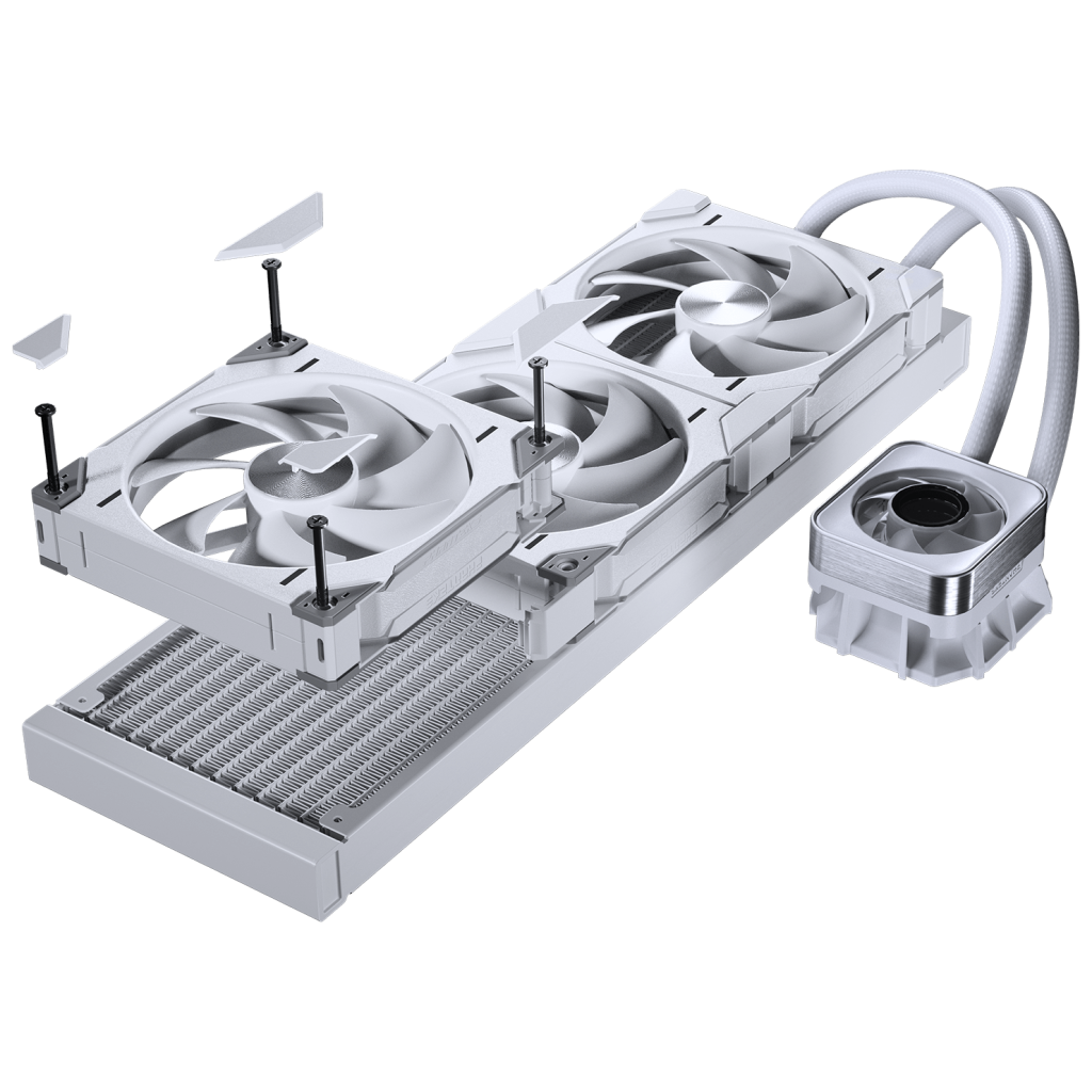 PHANTEKS Glacier One 420D30 X2 DRGB AiO Water Cooling System - 420mm, White