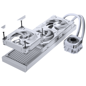 PHANTEKS Glacier One 420D30 X2 DRGB AiO Water Cooling System - 420mm, White