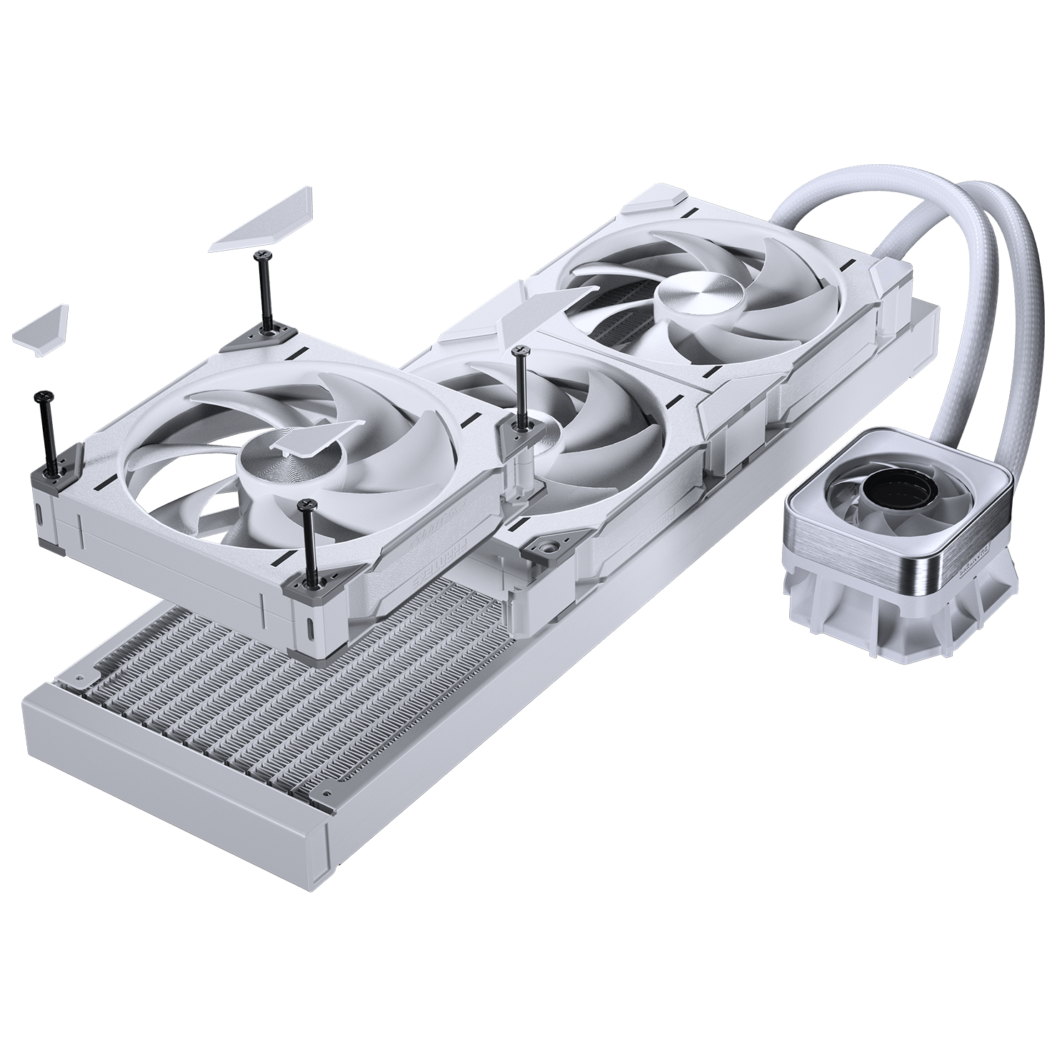 PHANTEKS Glacier One 420D30 X2 DRGB AiO Water Cooling System - 420mm, White