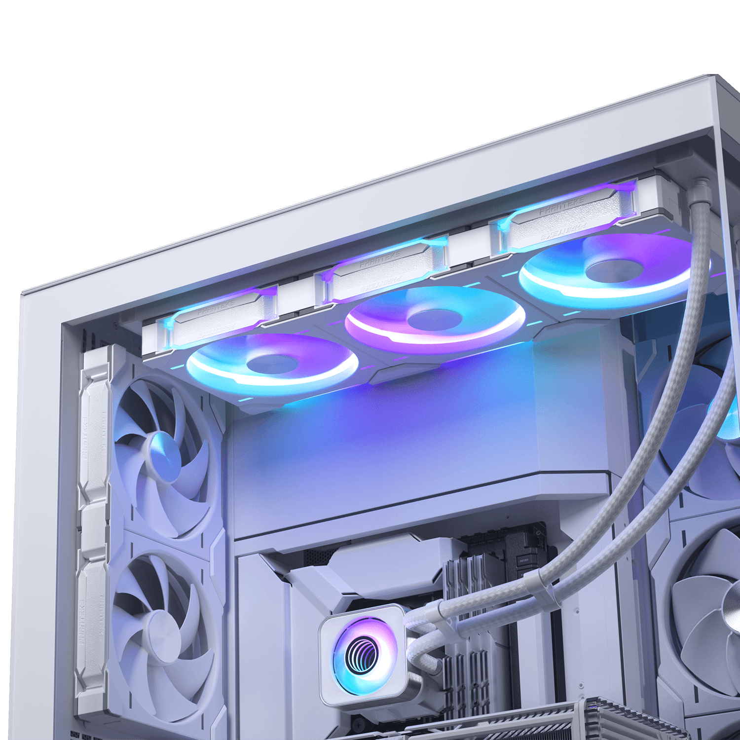 PHANTEKS Glacier One 420D30 X2 DRGB AiO Water Cooling System - 420mm, White