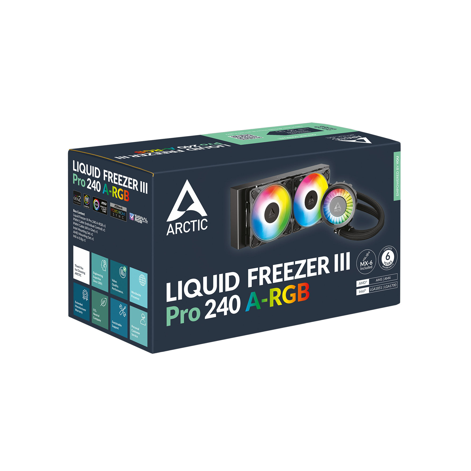 Arctic Liquid Freezer III Pro 240 A-RGB AiO Water Cooling System - 240mm, Black : image 6