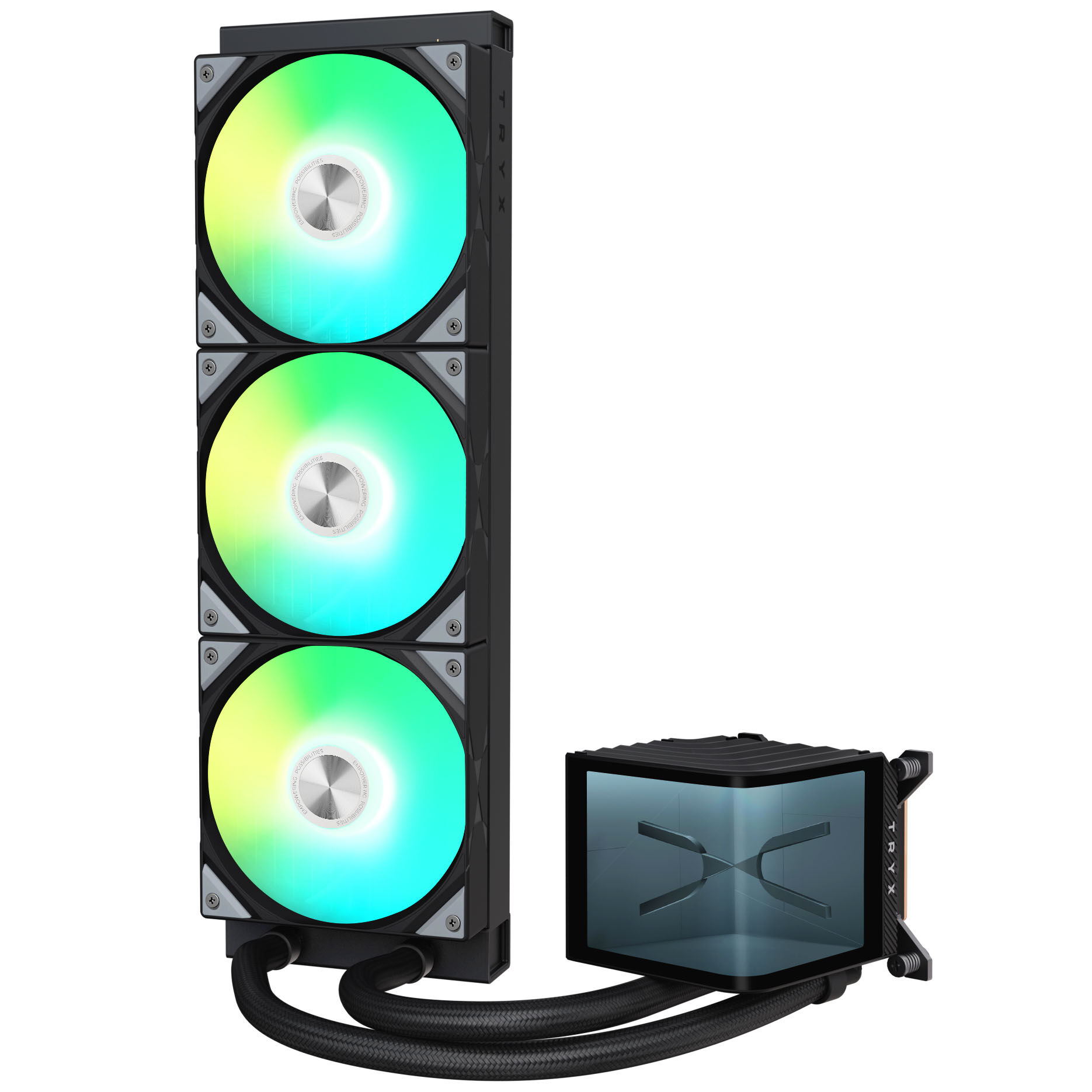 TRYX PANORAMA 360 ARGB AiO water cooling system, 3D AMOLED display - 360mm, black : image 3