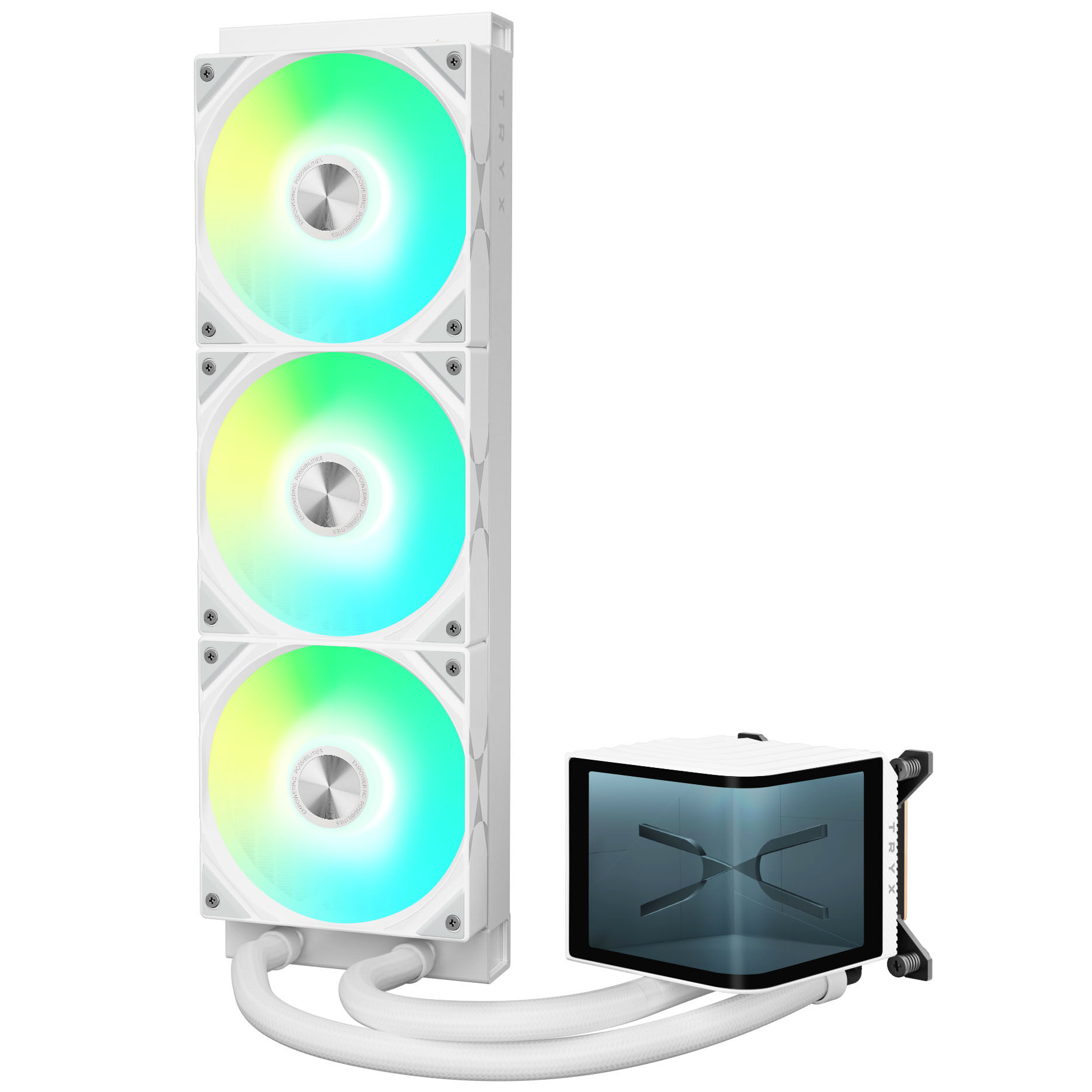 TRYX PANORAMA 360 AiO water cooling, 3D AMOLED display - 360mm, white