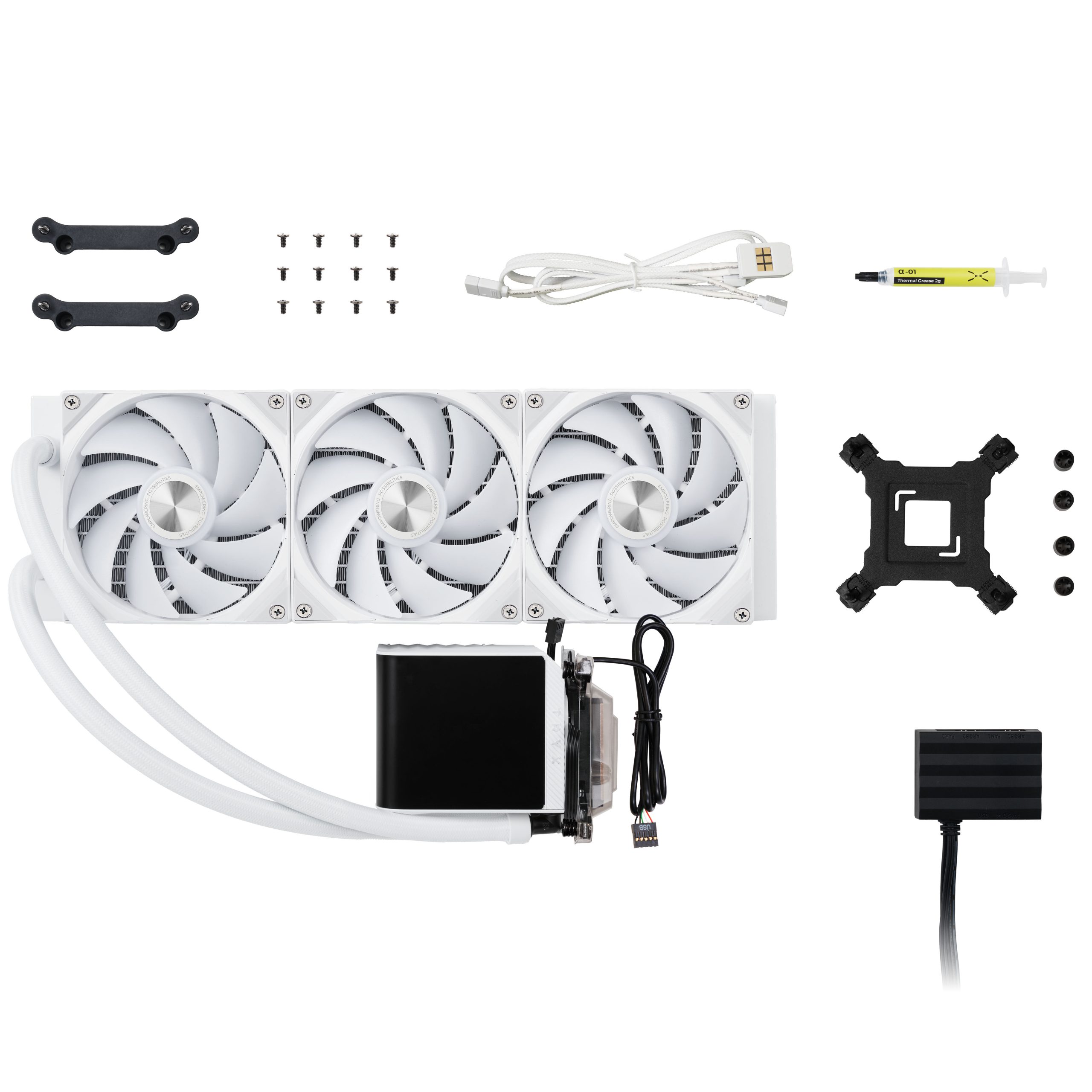 TRYX PANORAMA 360 AiO water cooling, 3D AMOLED display - 360mm, white