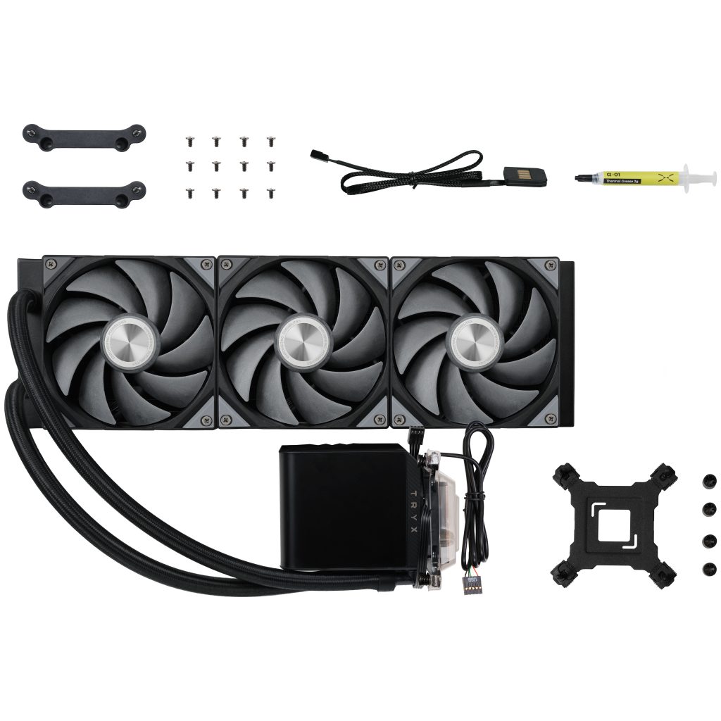 TRYX PANORAMA 360 AiO water cooling, 3D AMOLED display - 360mm, black : image 5