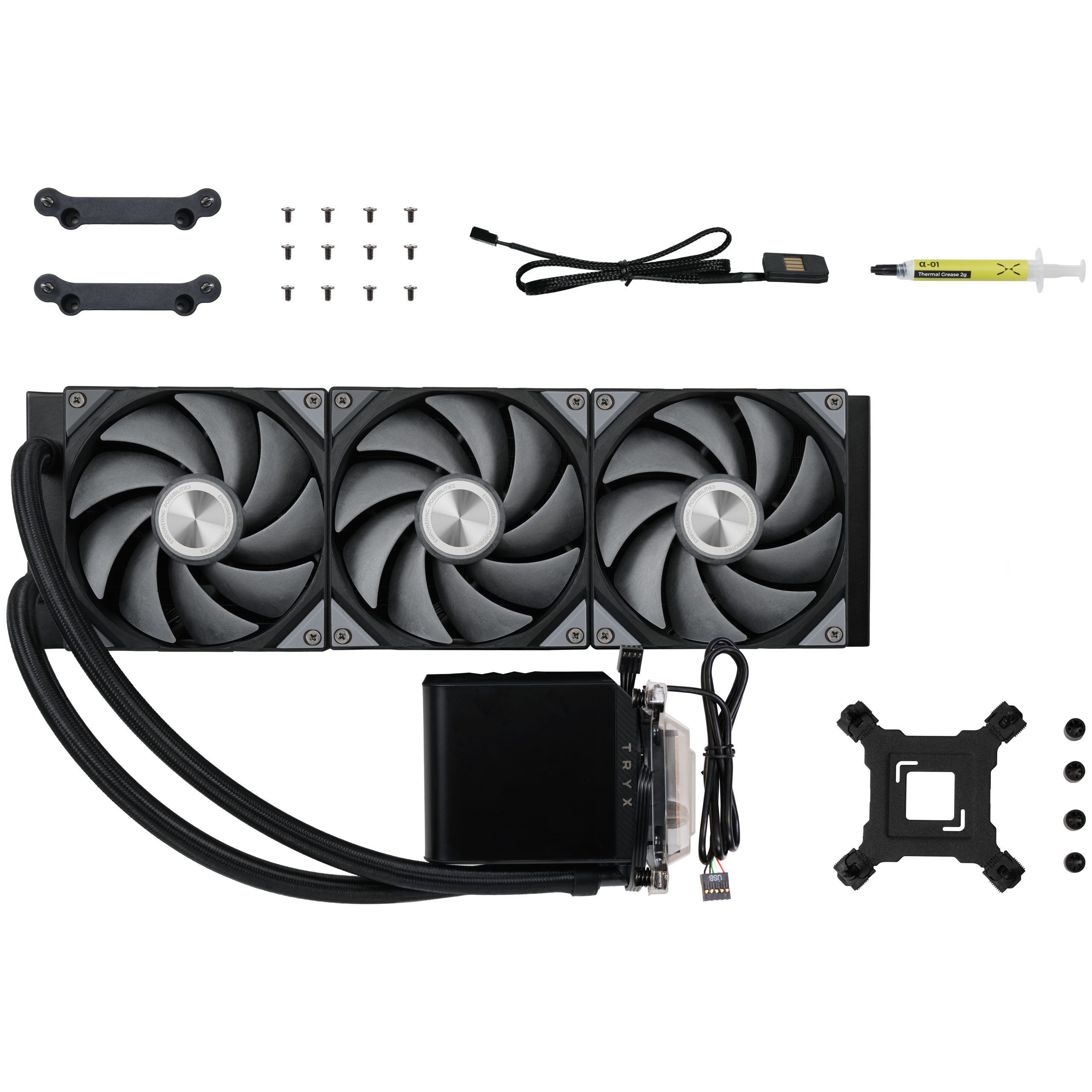 TRYX PANORAMA 360 AiO water cooling, 3D AMOLED display - 360mm, black : image 5