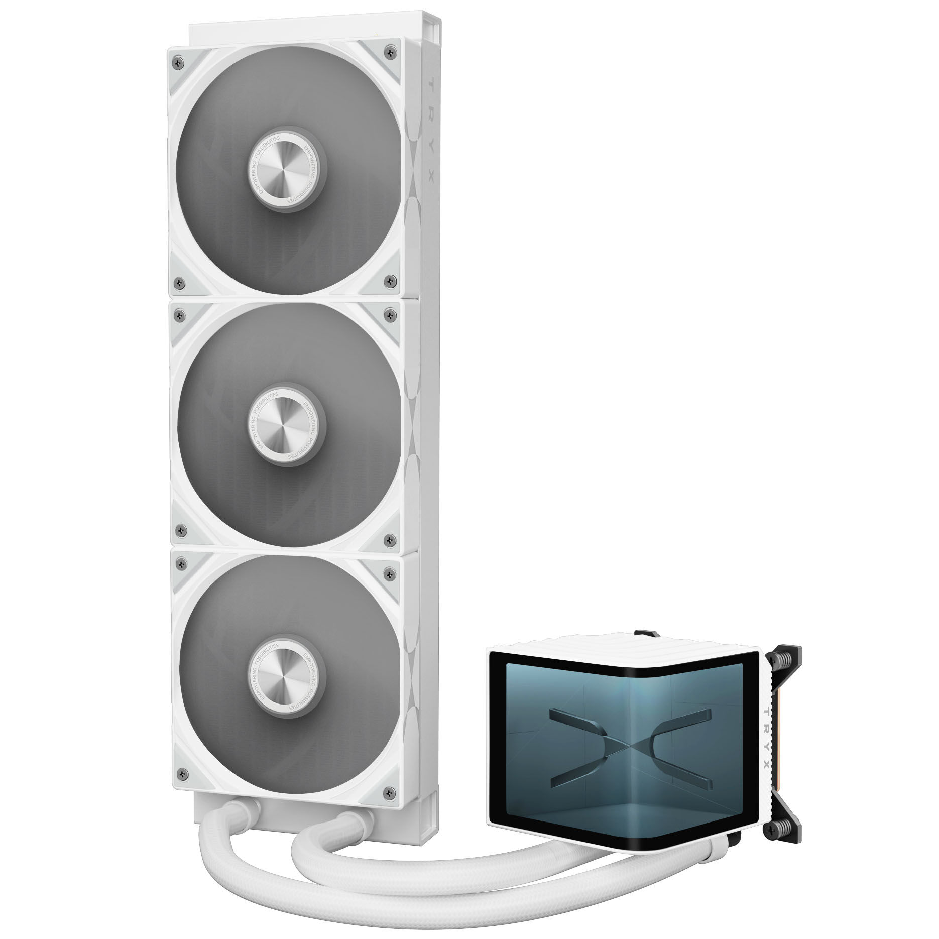 TRYX PANORAMA 360 AiO water cooling, 3D AMOLED display - 360mm, white : image 3