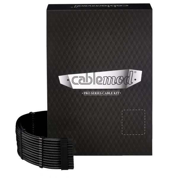 CableMod C-Series Pro ModMesh Sleeved 12V-2×6 12VHPWR Dual StealthSense Cable Kit for Corsair RMi, RMx (Black Label) – Black