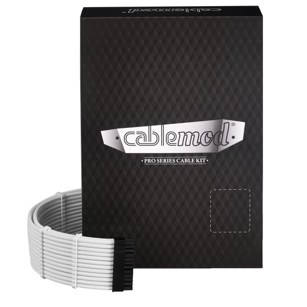 CableMod C-Series Pro ModMesh Sleeved 12V-2×6 12VHPWR Dual StealthSense Cable Kit for Corsair RMi, RMx (Black Label) – White