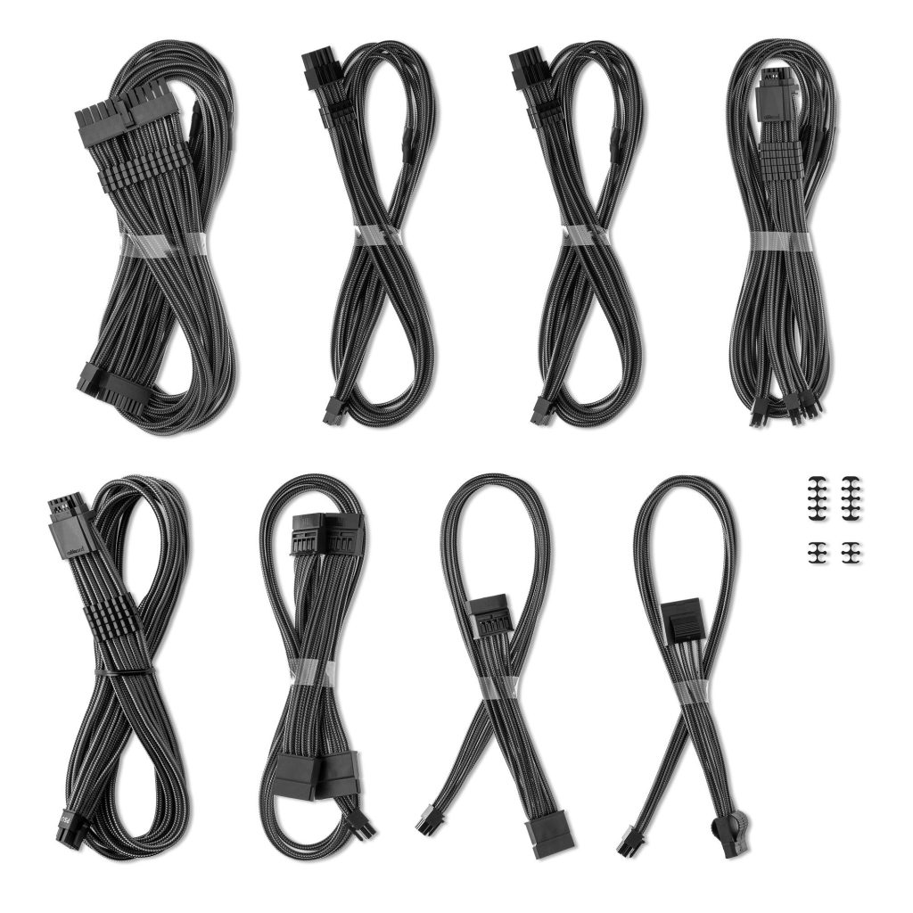 CableMod C-Series Pro ModMesh Sleeved 12V-2x6 12VHPWR Dual StealthSense Cable Kit for Corsair RMi, RMx (Black : image 2