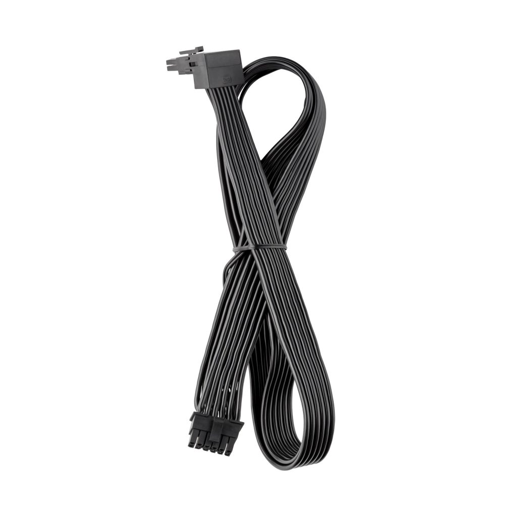 CableMod Basics Universal 12V 2x6 cable, 90 connector, 16-pin to 16-pin - black, 60 cm, var. A : image 1