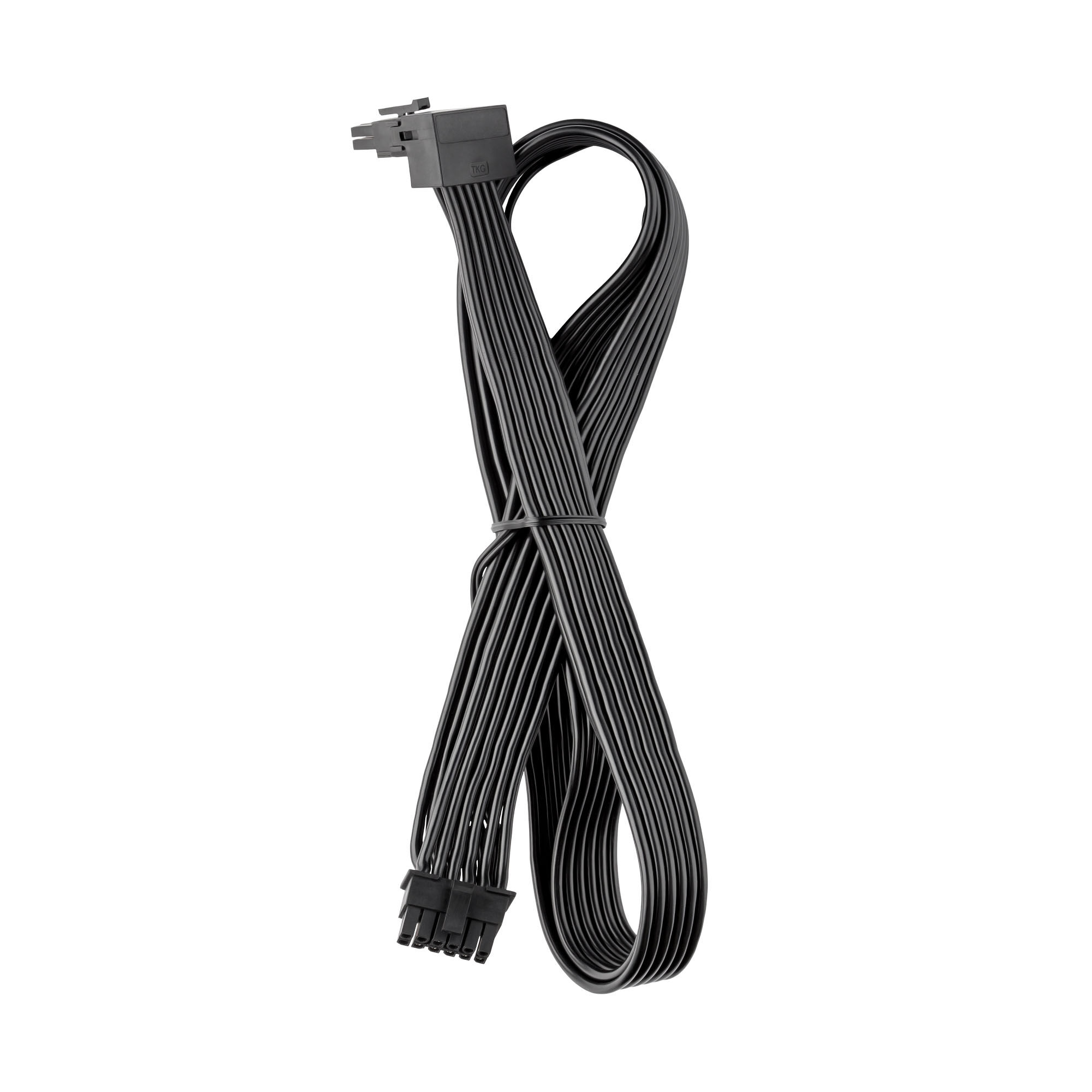 CableMod Basics Universal 12V 2x6 cable, 90 connector, 16-pin to 16-pin - black, 60 cm, var. A : image 1