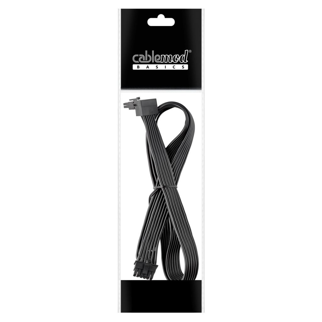 CableMod Basics Universal 12V 2x6 cable, 90 connector, 16-pin to 16-pin - black, 60 cm, var. A : image 4