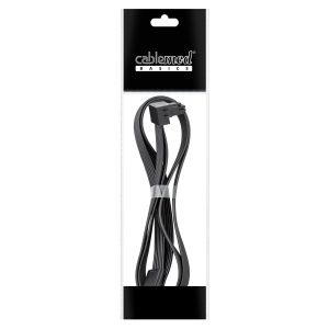 CableMod Basics Universal 12V 2x6 cable, 90 connector, 16-pin to 16-pin - black, 60 cm, var. B