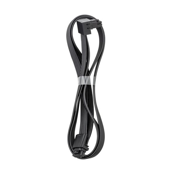 CableMod Basics Universal 12V 2×6 cable, 90 connector, 16-pin to 16-pin – black, 60 cm, var. B