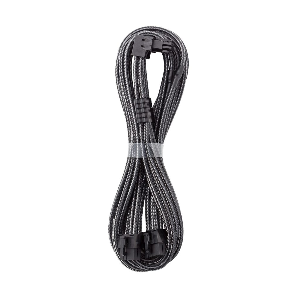CableMod C-Series Pro connection cable - Variant A, 90, 16-pin to 2x 8-pin PCIe, carbon