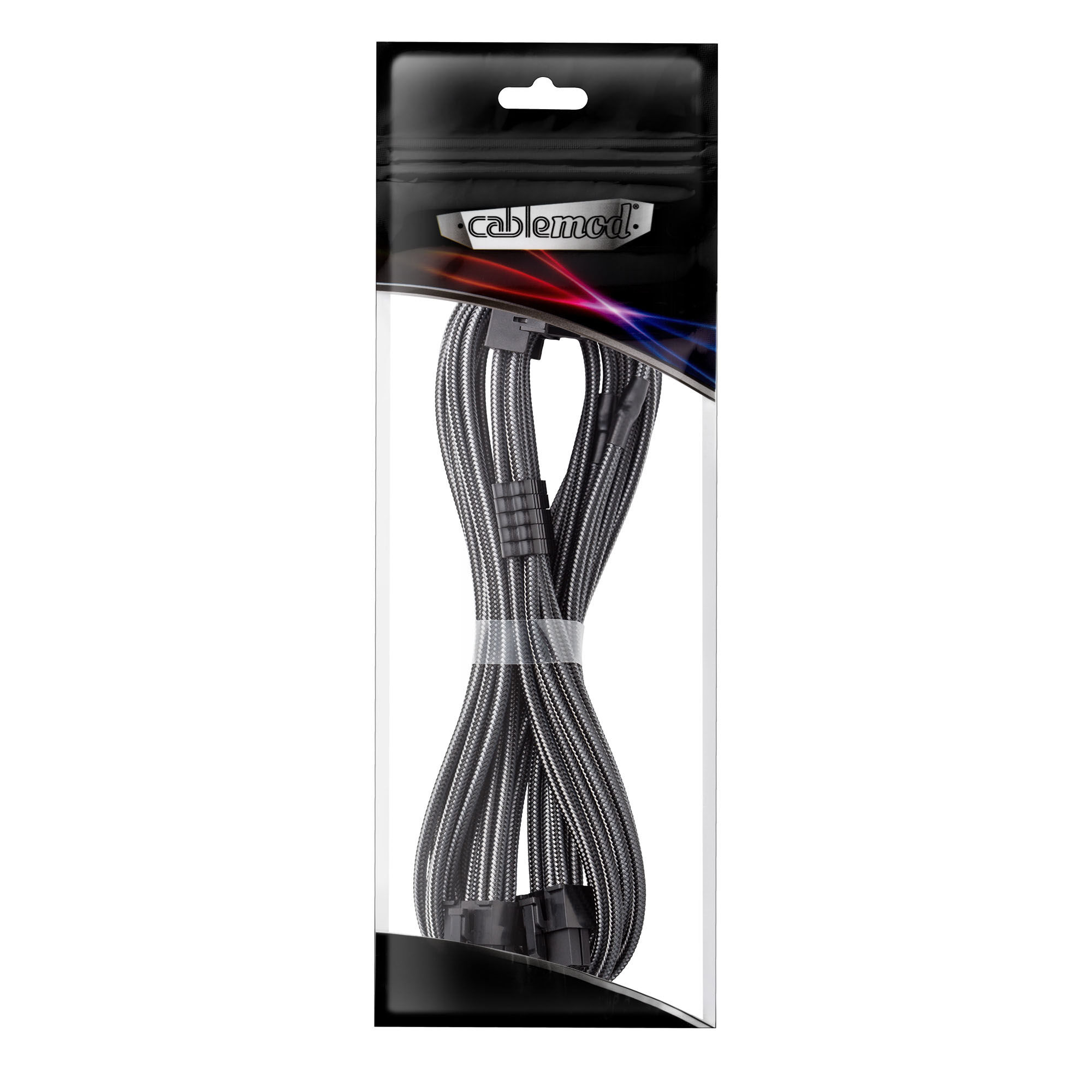 CableMod C-Series Pro connection cable - Variant A, 90, 16-pin to 2x 8-pin PCIe, carbon