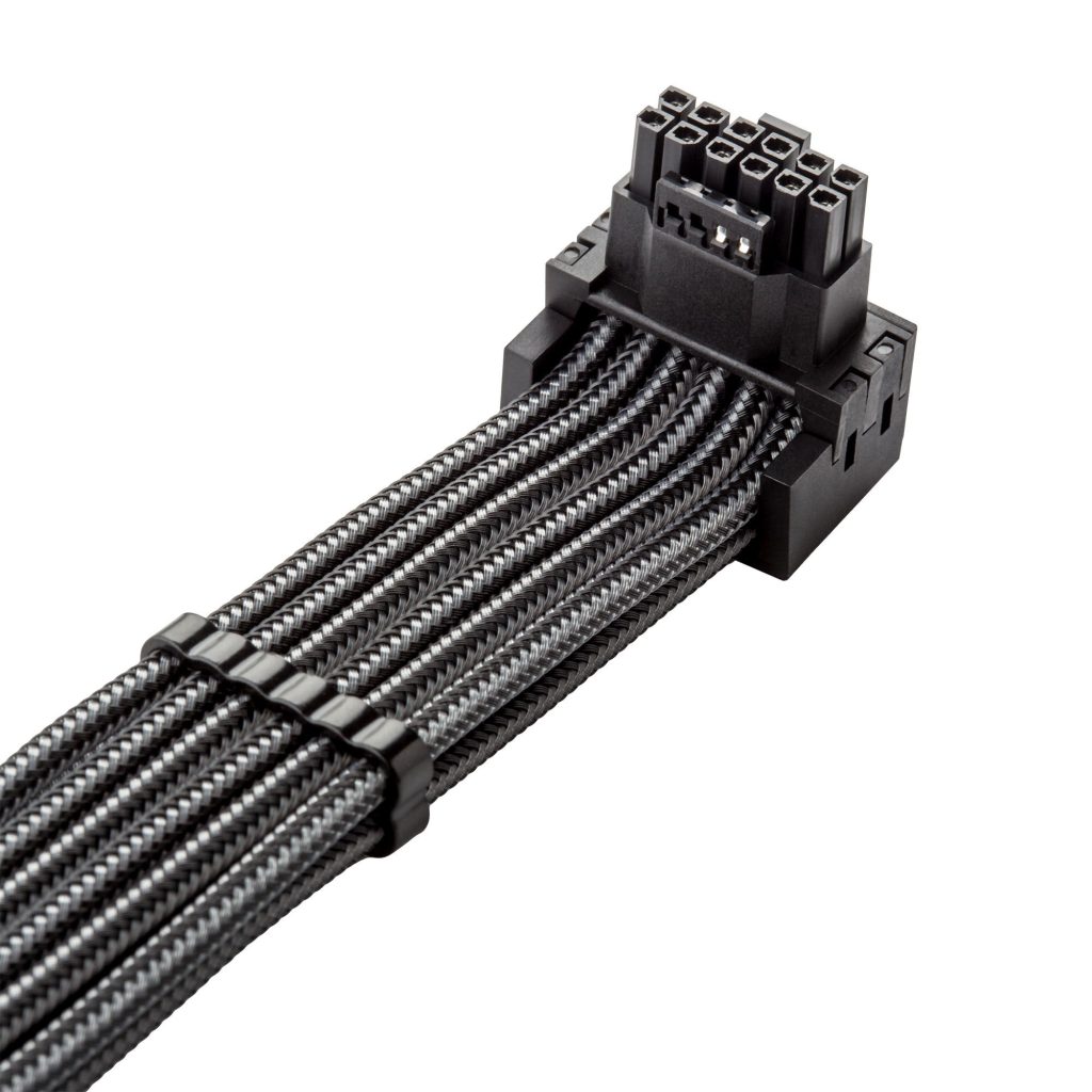 CableMod C-Series Pro connection cable - Variant A, 90, 16-pin to 2x 8-pin PCIe, carbon