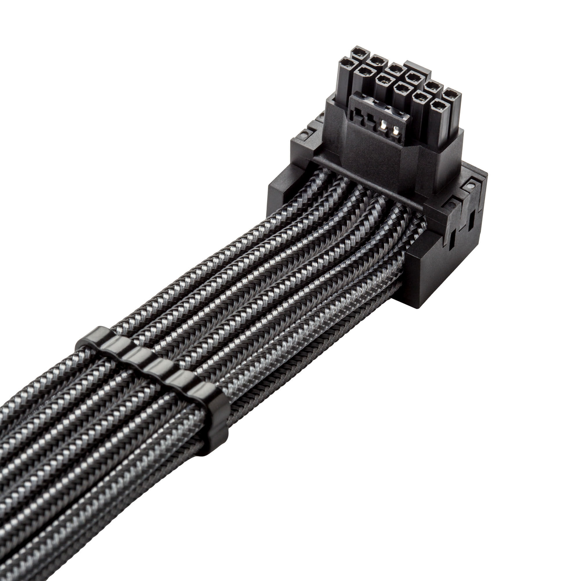 CableMod C-Series Pro connection cable - Variant A, 90, 16-pin to 2x 8-pin PCIe, carbon