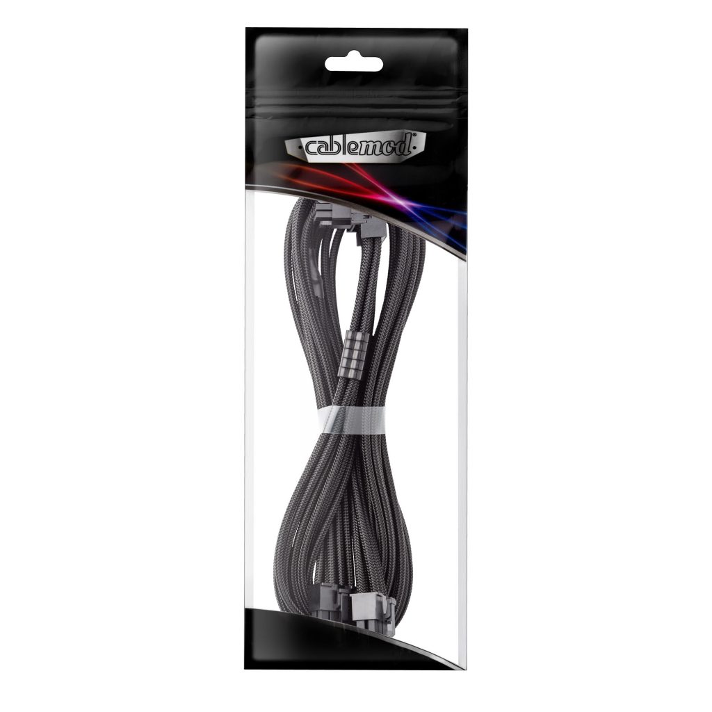 CableMod C-Series Pro connection cable - Variant A, 90, 16-pin to 2x 8-pin PCIe, black