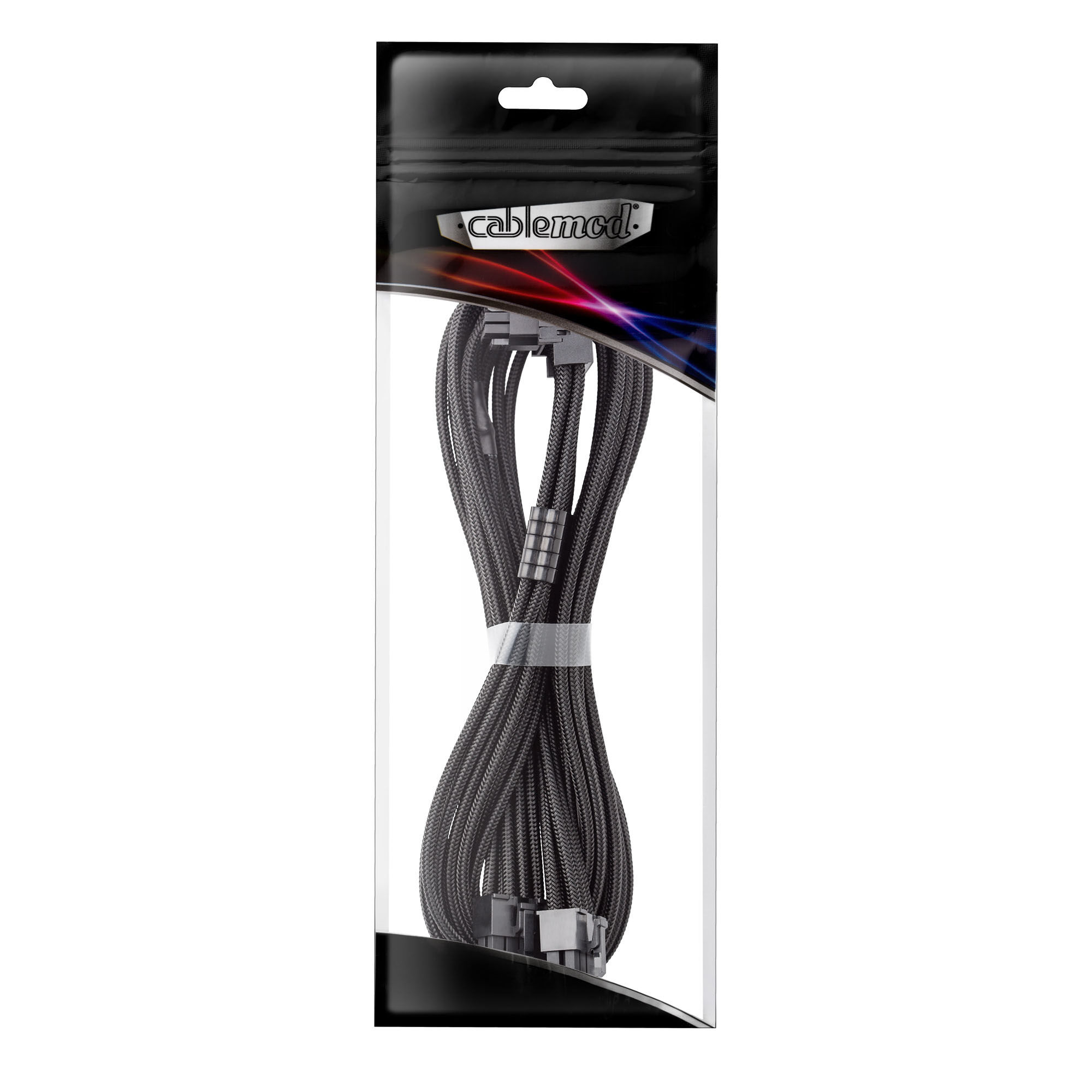 CableMod C-Series Pro connection cable - Variant A, 90, 16-pin to 2x 8-pin PCIe, black