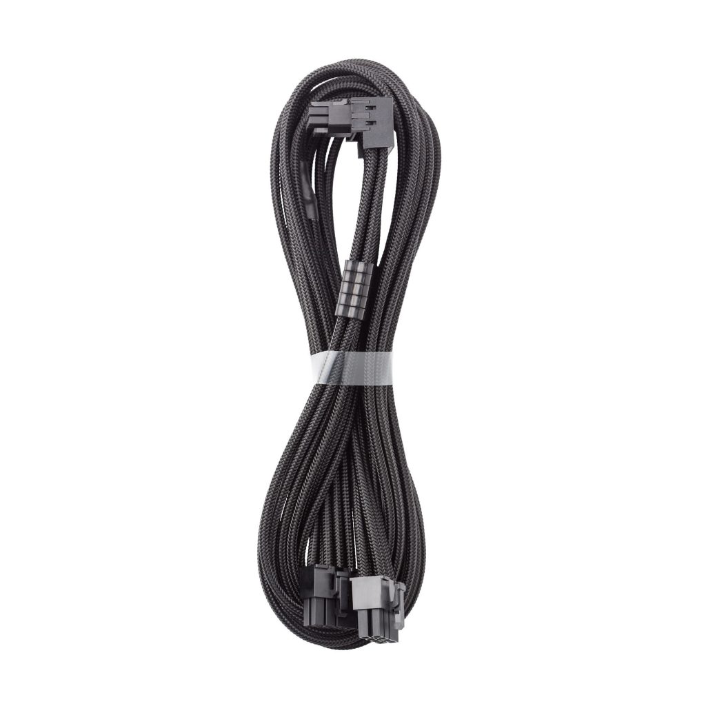 CableMod C-Series Pro connection cable - Variant A, 90, 16-pin to 2x 8-pin PCIe, black