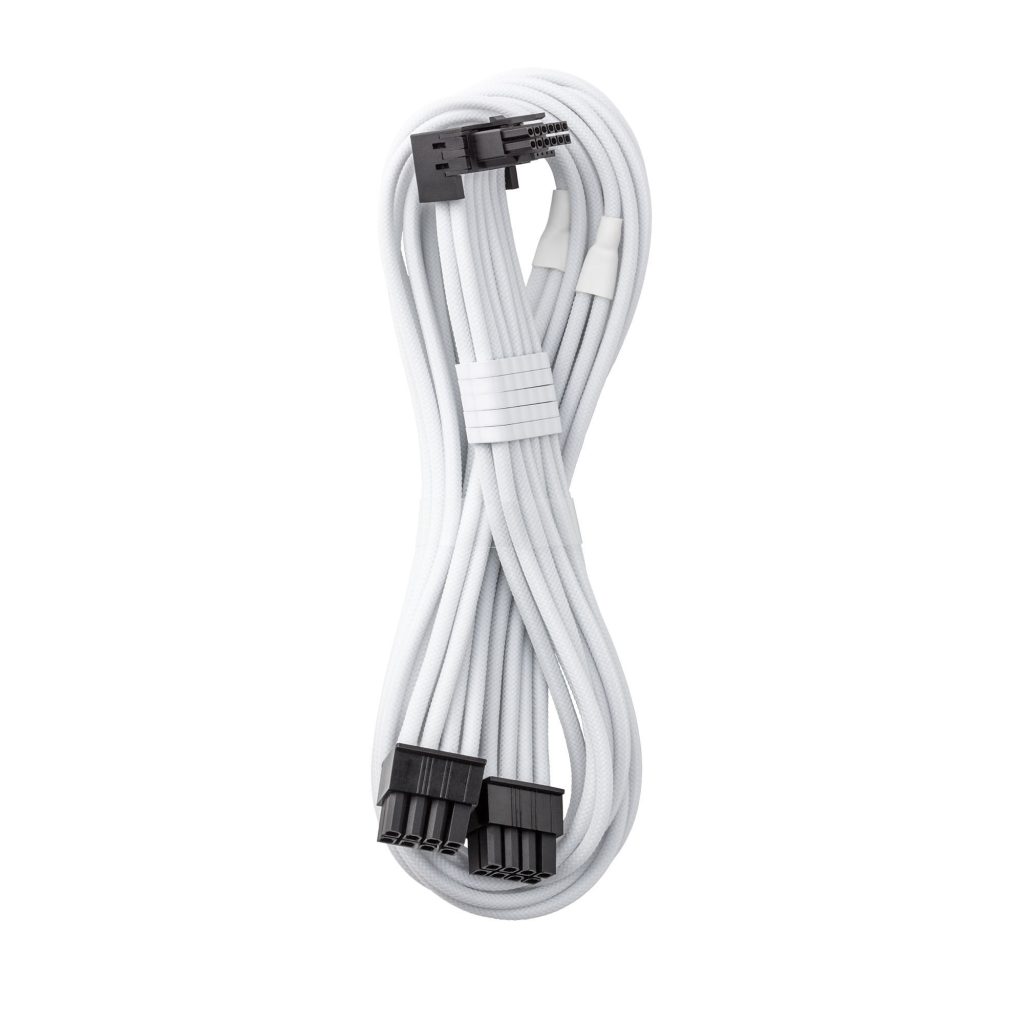 CableMod C-Series Pro connection cable - Variant A, 90, 16-pin to 2x 8-pin PCIe, white : image 1