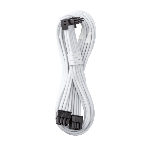 CableMod C-Series Pro connection cable – Variant A, 90, 16-pin to 2x 8-pin PCIe, white