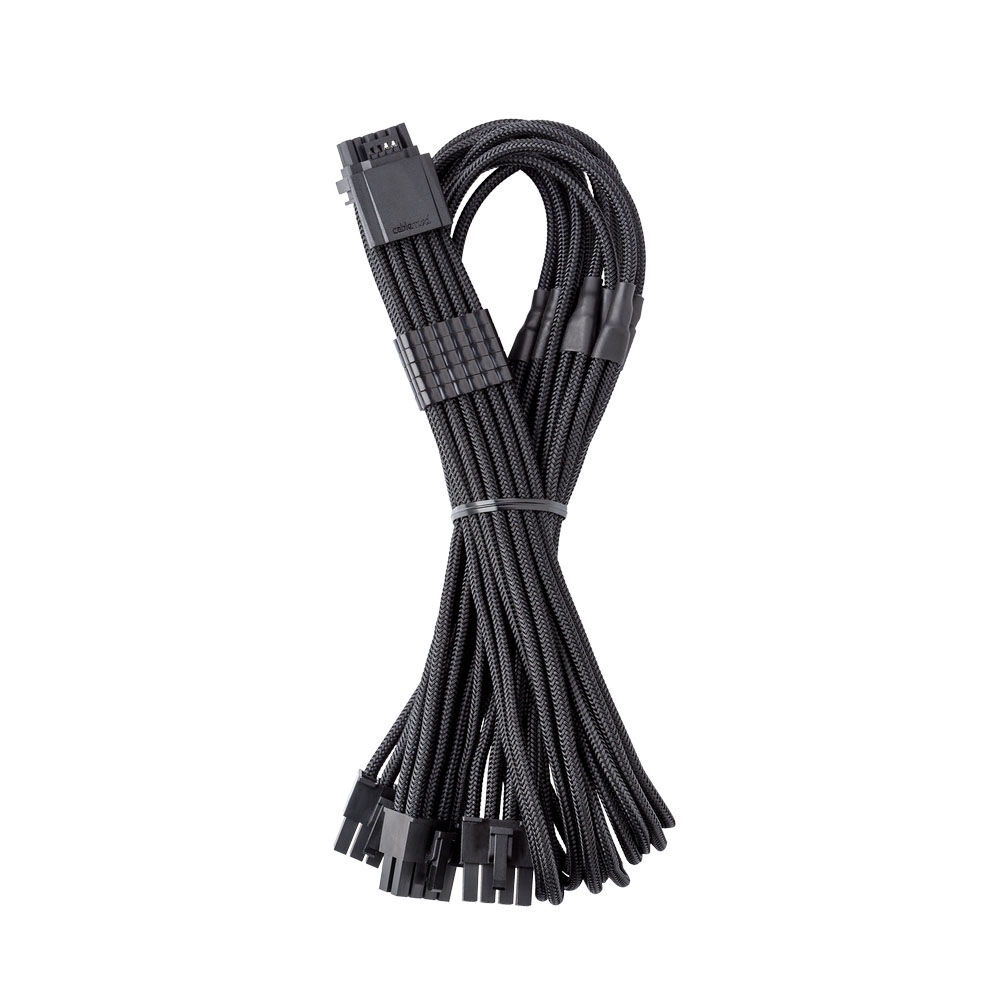CableMod C-Series Pro ModMesh 12V 2x6 Cable, Sleeved, 16-Pin to 3x 8-Pin, for Corsair Type 4 and 3 PSUs - Black : image 1
