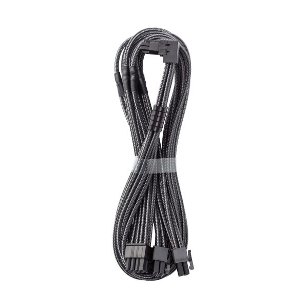 CableMod C-Series Pro connection cable – Variant A, 90, 16-pin to 3x 8-pin PCIe, carbon