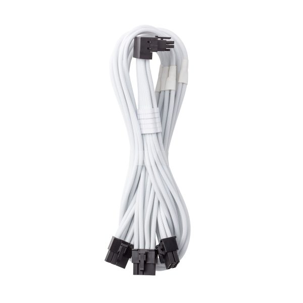 CableMod C-Series Pro connection cable – Variant A, 90, 16-pin to 3x 8-pin PCIe, white