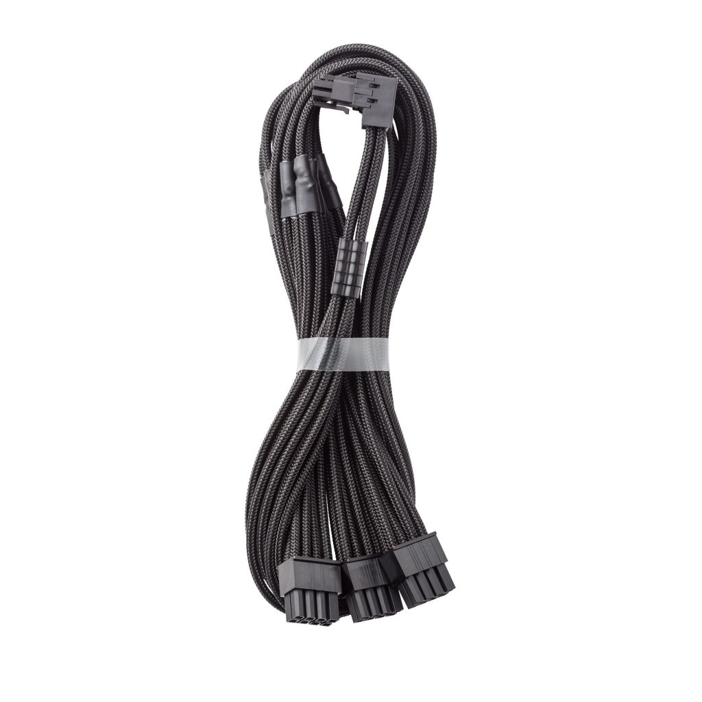 CableMod C-Series Pro connection cable - Variant B, 90, 16-pin to 3x 8-pin PCIe, black