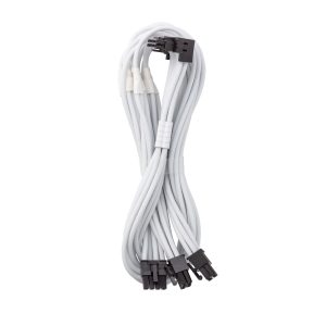 CableMod C-Series Pro connection cable - variant B, 90, 16-pin to 3x 8-pin PCIe, white : image 1