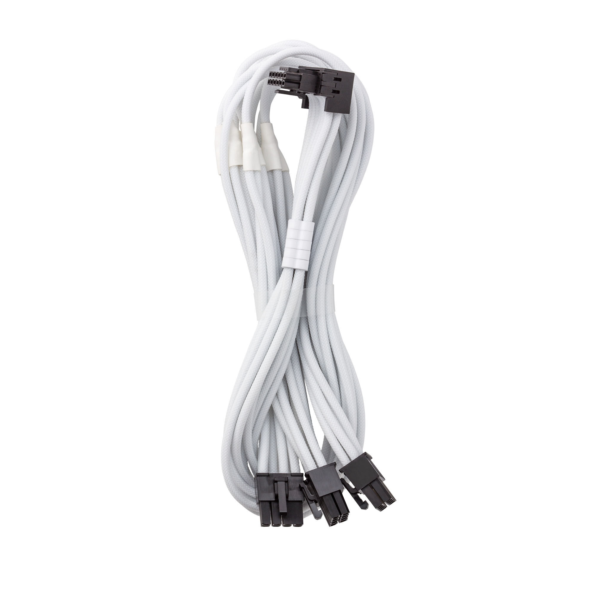 CableMod C-Series Pro connection cable - variant B, 90, 16-pin to 3x 8-pin PCIe, white : image 1
