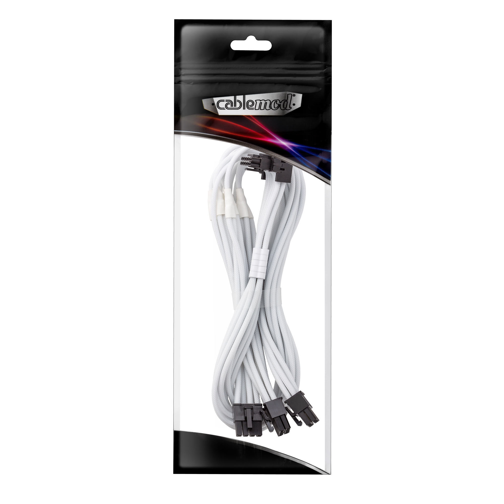 CableMod C-Series Pro connection cable - variant B, 90, 16-pin to 3x 8-pin PCIe, white : image 3