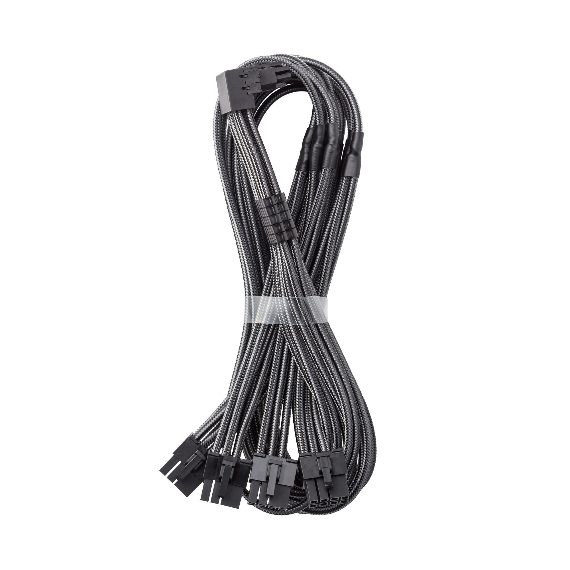 CableMod C-Series Pro connection cable - Variant A, 90, 16-pin to 4x 8-pin PCIe, carbon