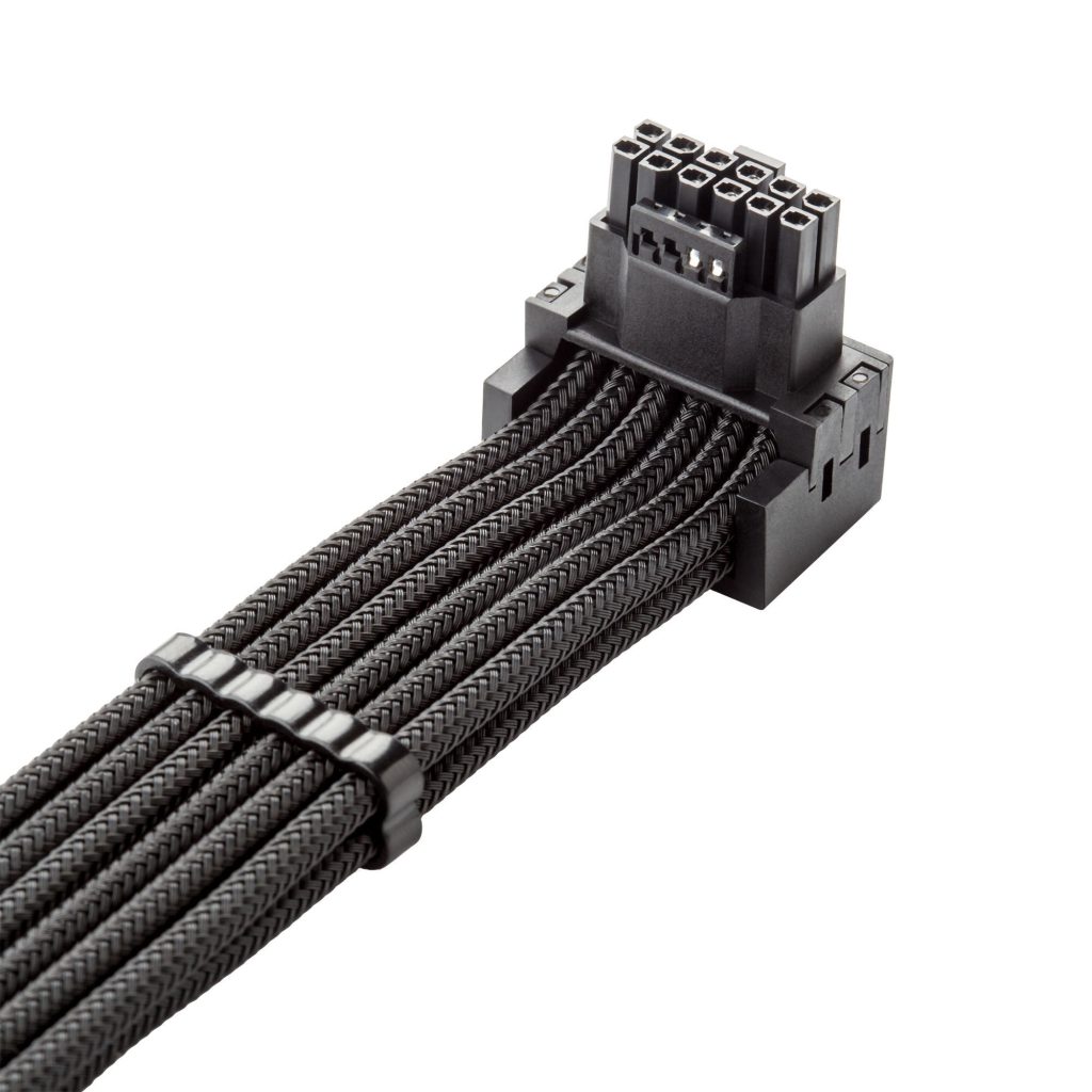 CableMod C-Series Pro connection cable - Variant A, 90, 16-pin to 4x 8-pin PCIe, black