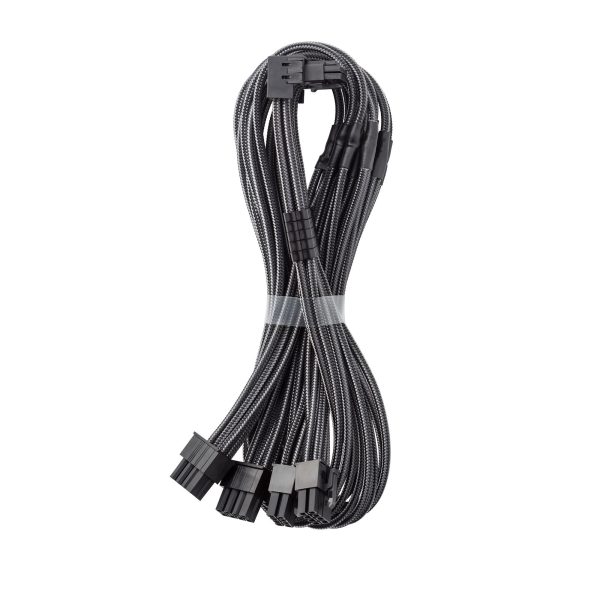 CableMod C-Series Pro connection cable – variant B, 90, 16-pin to 4x 8-pin PCIe, carbon