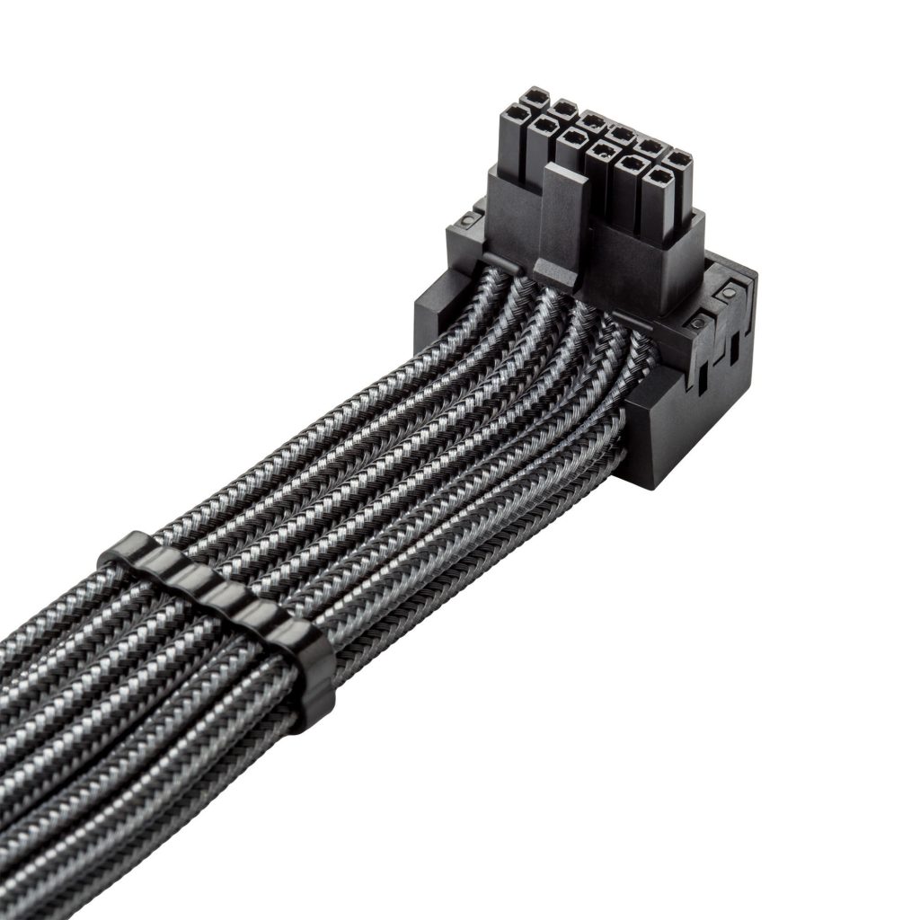 CableMod C-Series Pro connection cable - variant B, 90, 16-pin to 4x 8-pin PCIe, carbon