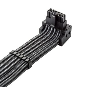 CableMod C-Series Pro connection cable - variant B, 90, 16-pin to 4x 8-pin PCIe, carbon