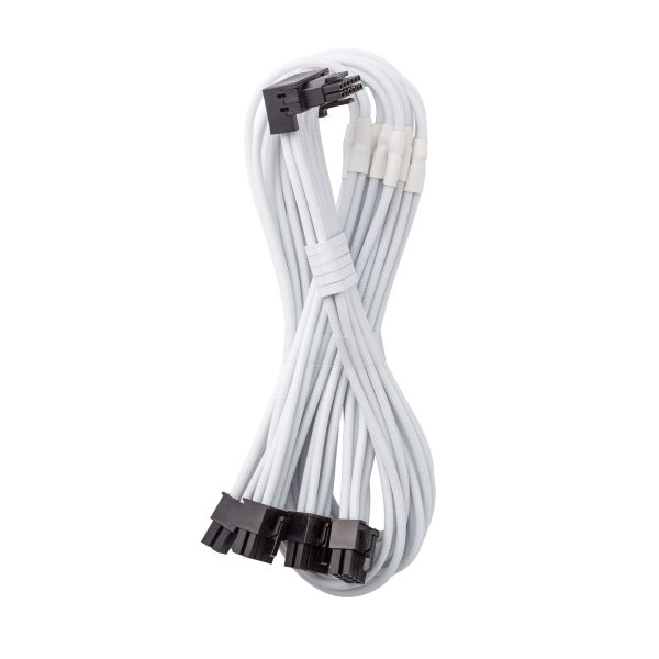 CableMod C-Series Pro connection cable – variant B, 90, 16-pin to 4x 8-pin PCIe, white